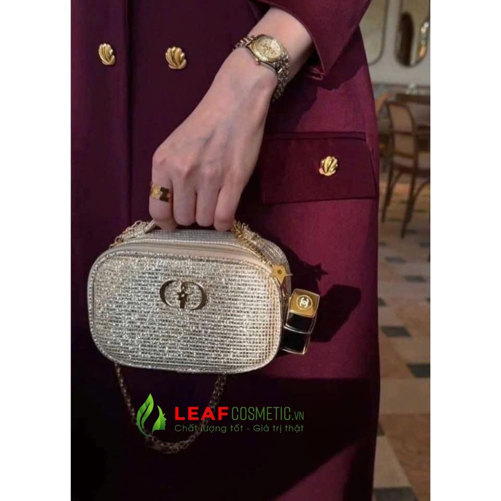 Túi Dior Holiday Gold Bling Cosmetic Pouch