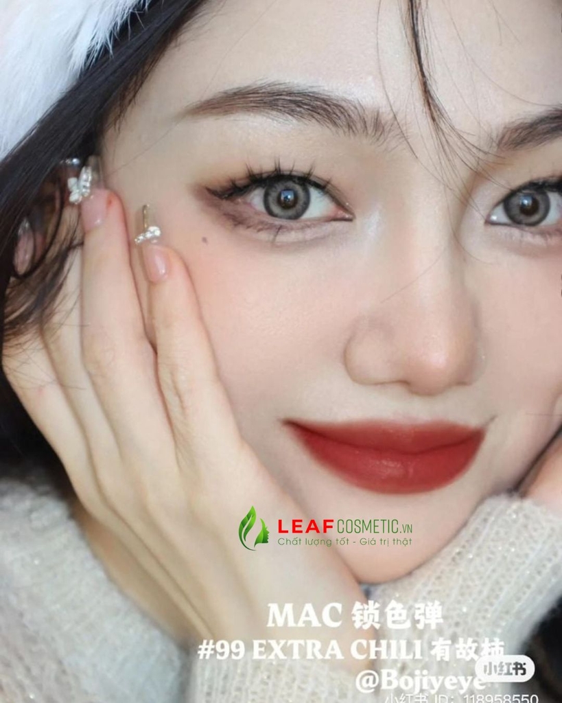 Son Kem MAC Locked Kiss Ink 99 Extra Chili – Đỏ gạch