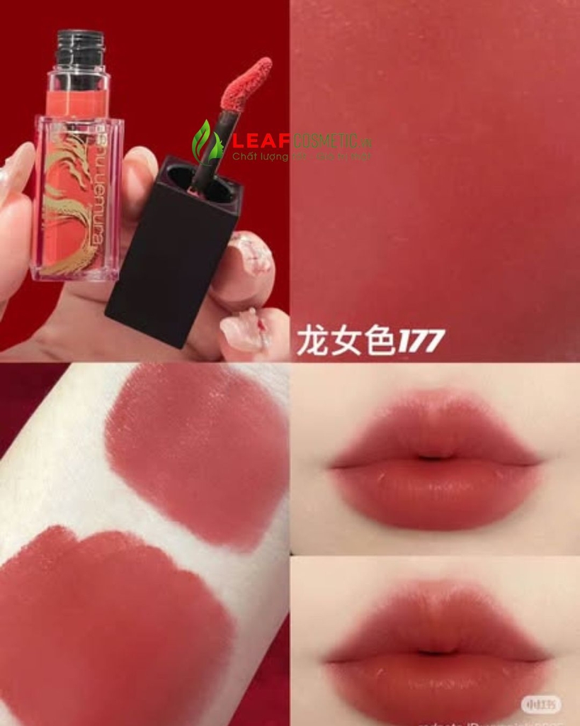 Son Kem Shu Uemura Rouge Unlimited Kinu Cream Limited Edition KC RD 177 – Màu Đỏ Gạch (Phiên Bản Vỏ Rồng)