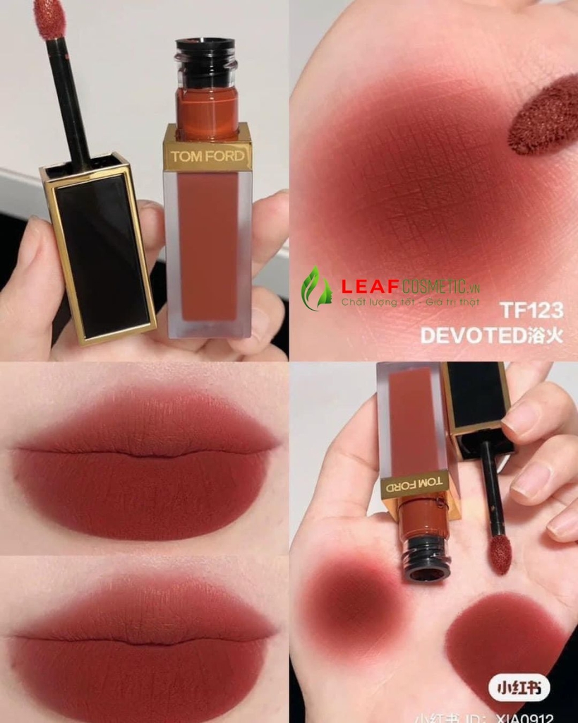 Son Kem Lì Tom Ford Liquid Lip Luxe Matte 123 Devoted – Màu Đỏ Nâu