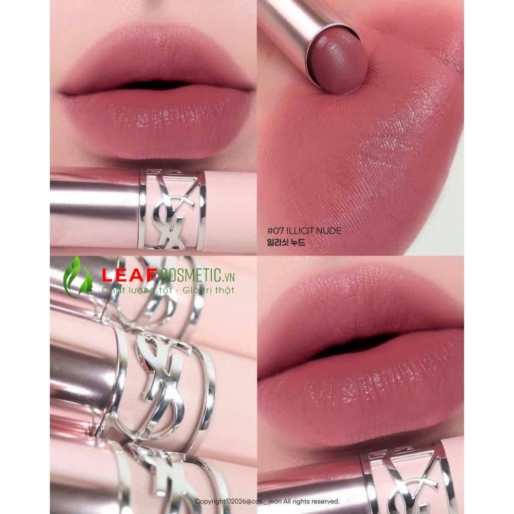 Son YSL Lovenude Lip Blusher 07 Illicit Nude - Đỏ Cam