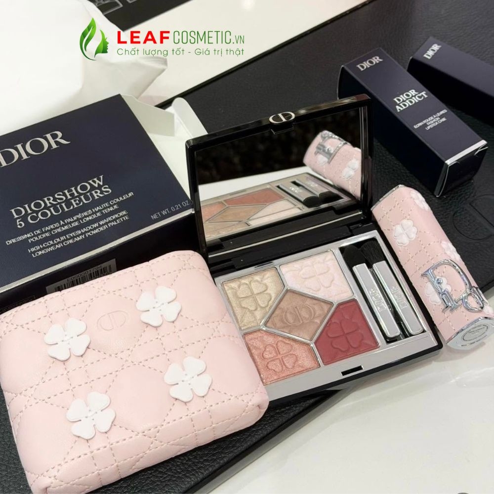 Bảng Phấn Mắt Dior Diorshow 5 Couleurs 883 Lucky Rosewood – Phiên Bản Giới Hạn Lucky Clover (Cỏ 4 Lá)