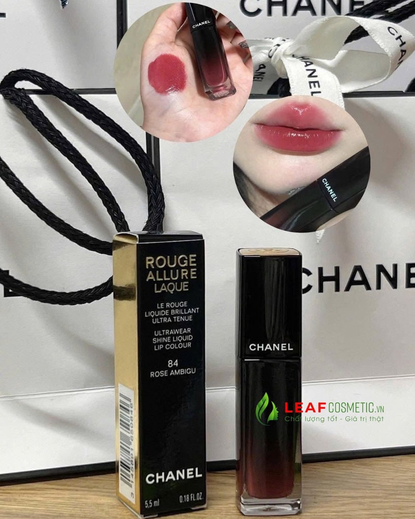 Son Kem Chanel Rouge Allure Laque 84 Rose Ambigu – Màu Đỏ Hồng Đào