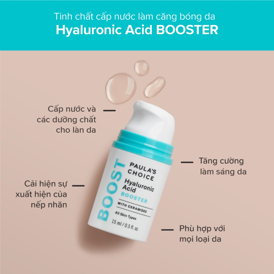 Tinh chất cấp nước làm căng bóng da, giảm nhăn Paula's Choice Hyaluronic Acid Booster
