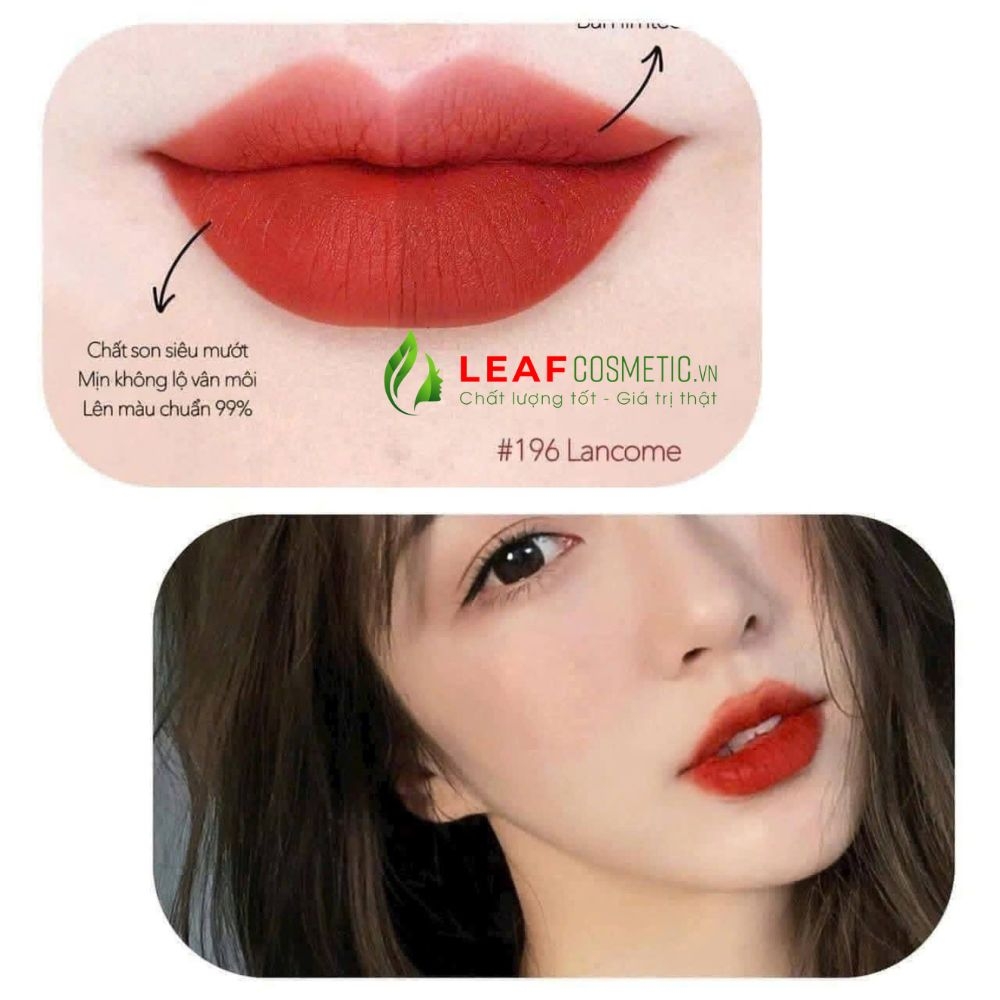 Son Lancôme L'Absolu Rouge Intimatte 196 French Touch – Màu Đỏ Gạch