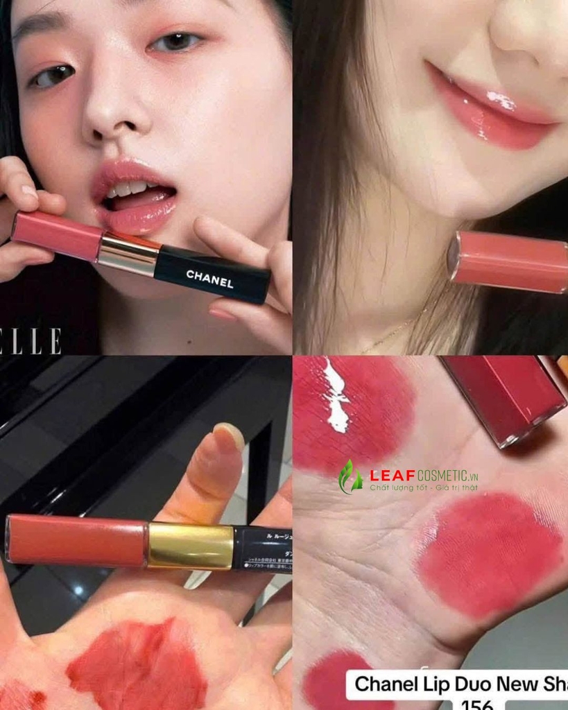 Son Kem Hai Đầu Chanel Le Rouge Duo Ultra Tenue 156 Dance – Màu Đỏ Gỗ