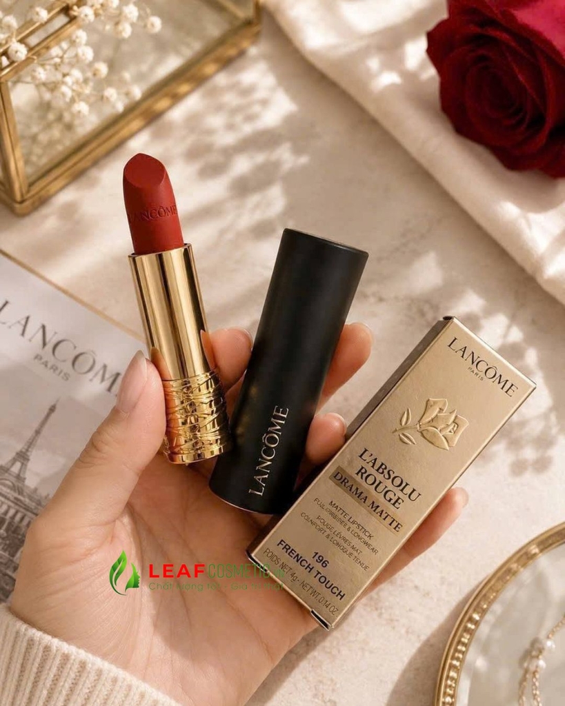Son Lancôme L'Absolu Rouge Intimatte 196 French Touch – Màu Đỏ Gạch