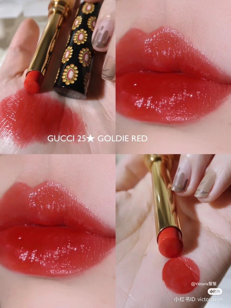 Son Dưỡng Gucci 25 Goldie Red - Đỏ Tươi
