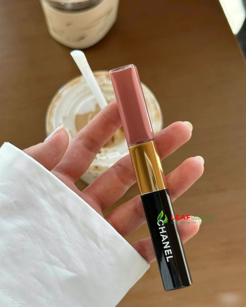 Son Kem Hai Đầu Chanel Le Rouge Duo Ultra Tenue 160 Twist – Màu Hồng Nude