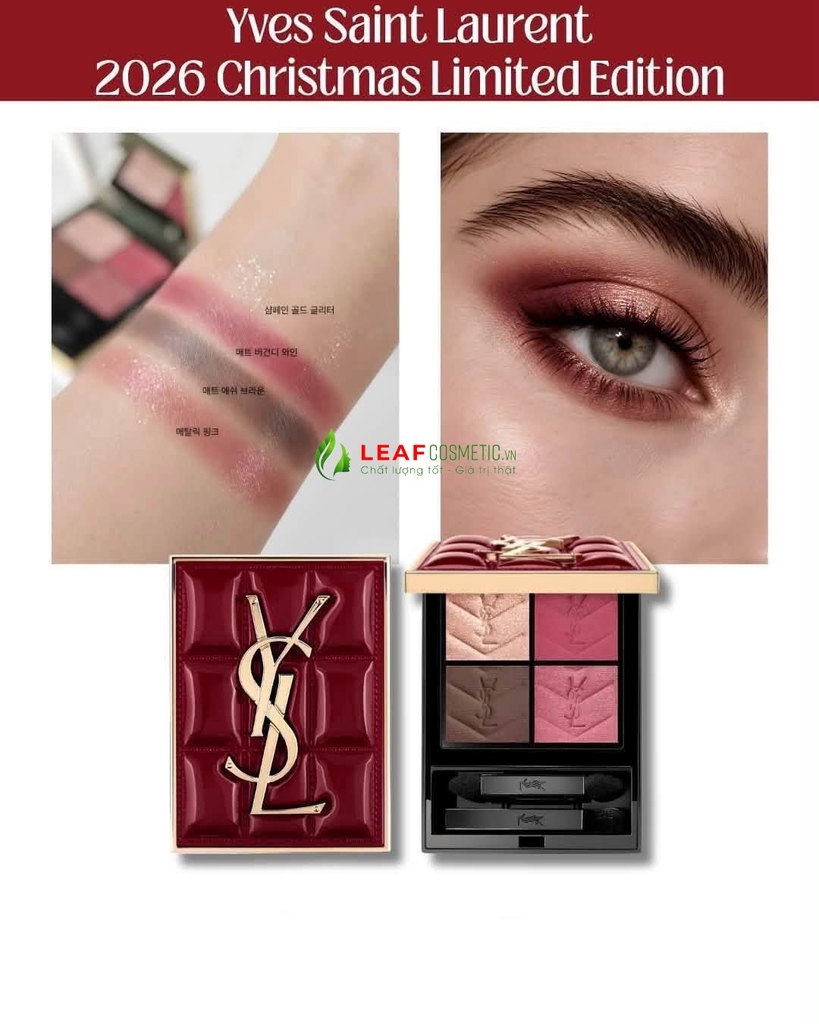 Bảng Phấn Mắt 4 Màu YSL Couture Mini Clutch Holiday Collector 1982 Burgundy Millesime – Phiên Bản Giới Hạn 2026