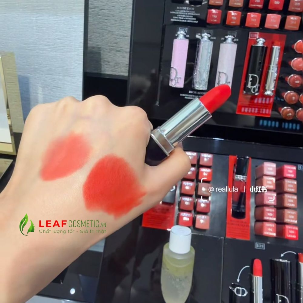 Son Thỏi Dior Rouge Velvet 888 Strong Red - Đỏ Cam (Nắp Nam Châm)