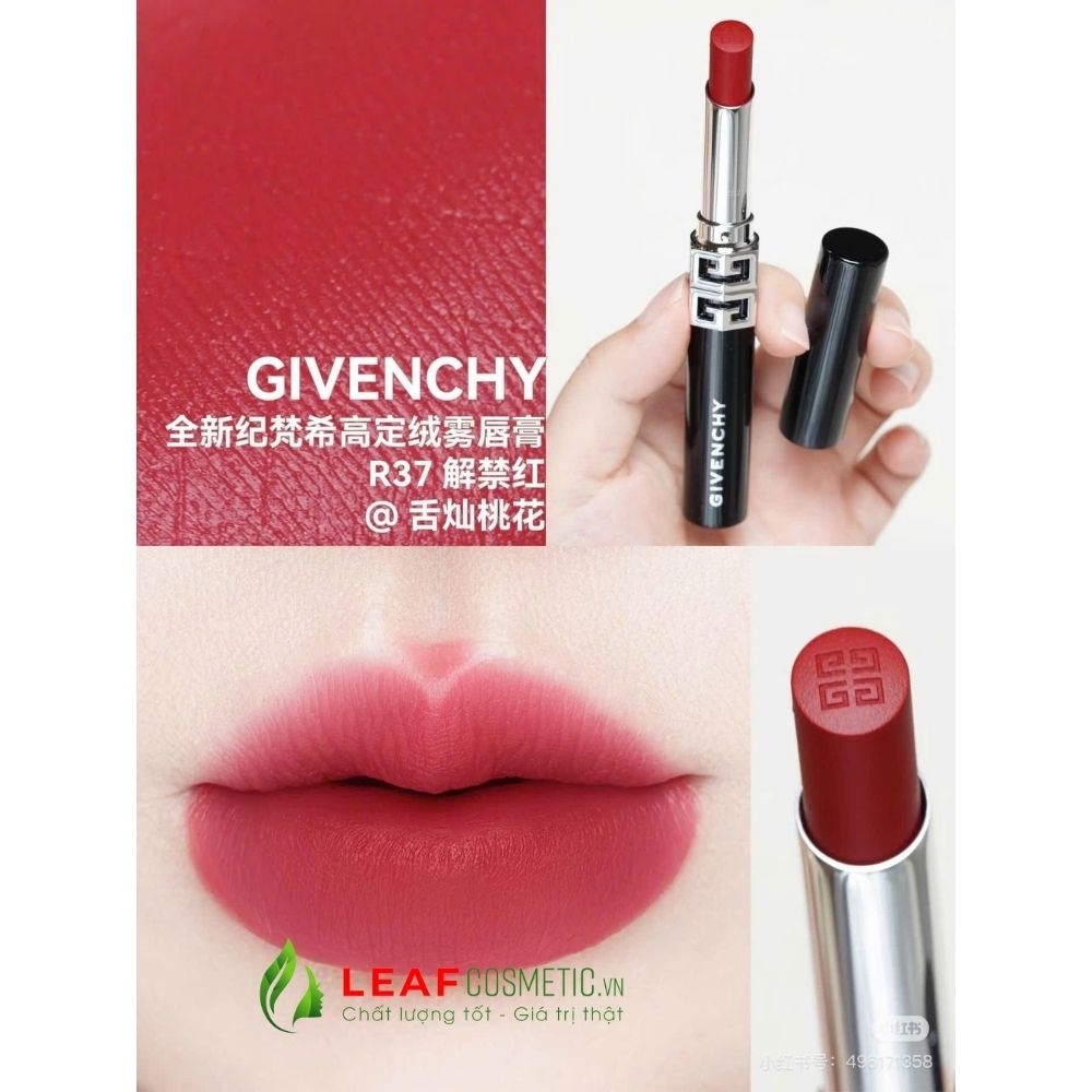 Son Thỏi Givenchy Le Rouge Velvet Matte R37 - Đỏ Tươi
