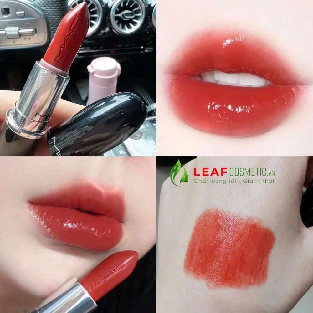Son MAC Lustreglass Lipstick 551 Local Celeb – Cam Cháy