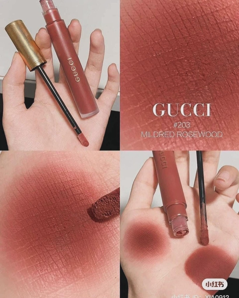Son Kem Lì Gucci Rouge Liquid Matte Màu 203 Mildred Rosewood (New)