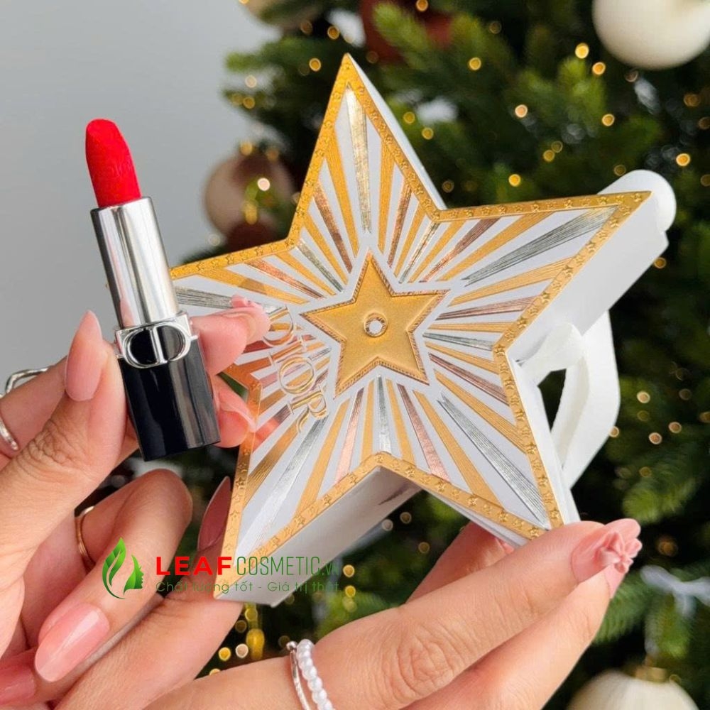 Set Son Thỏi Dior Rouge Velvet 999 - Ngôi sao (Valentine's Limited Edition)