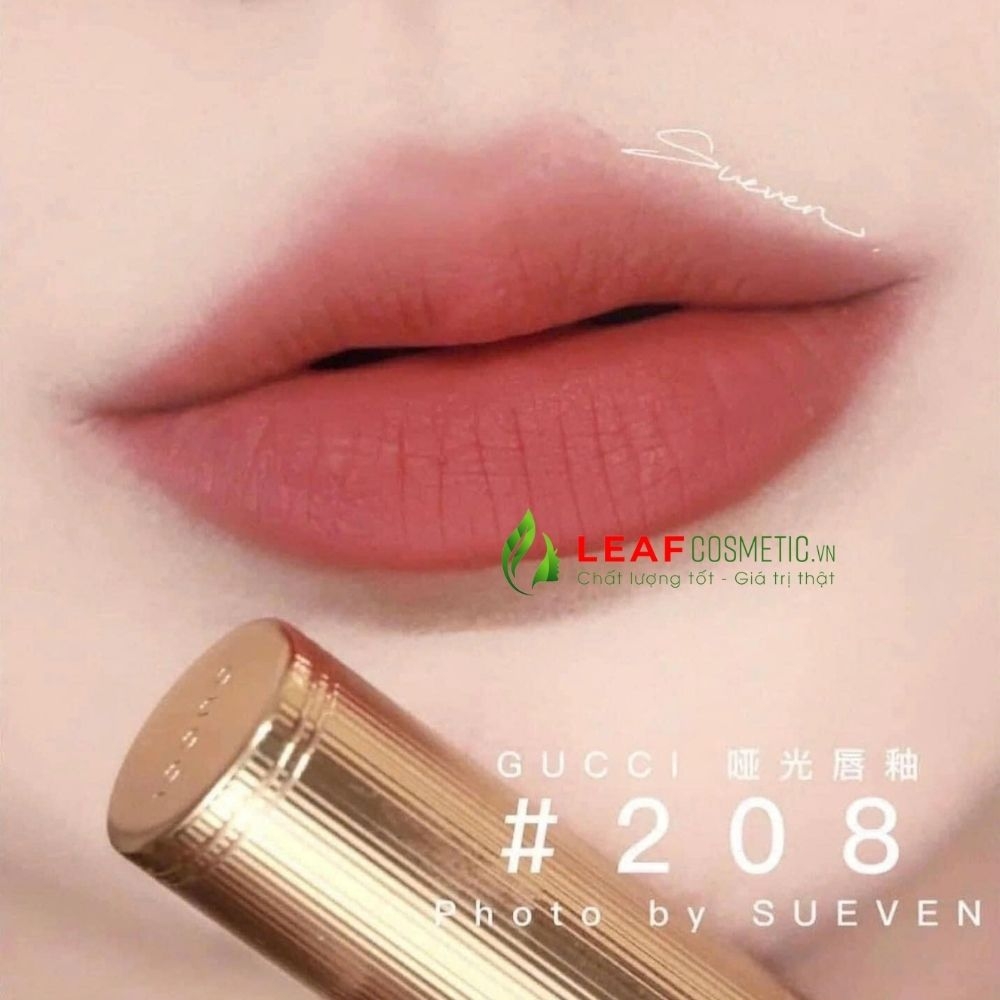 Son Thỏi Gucci Matte 208 They Met in Argentina - Hồng Cam Đất