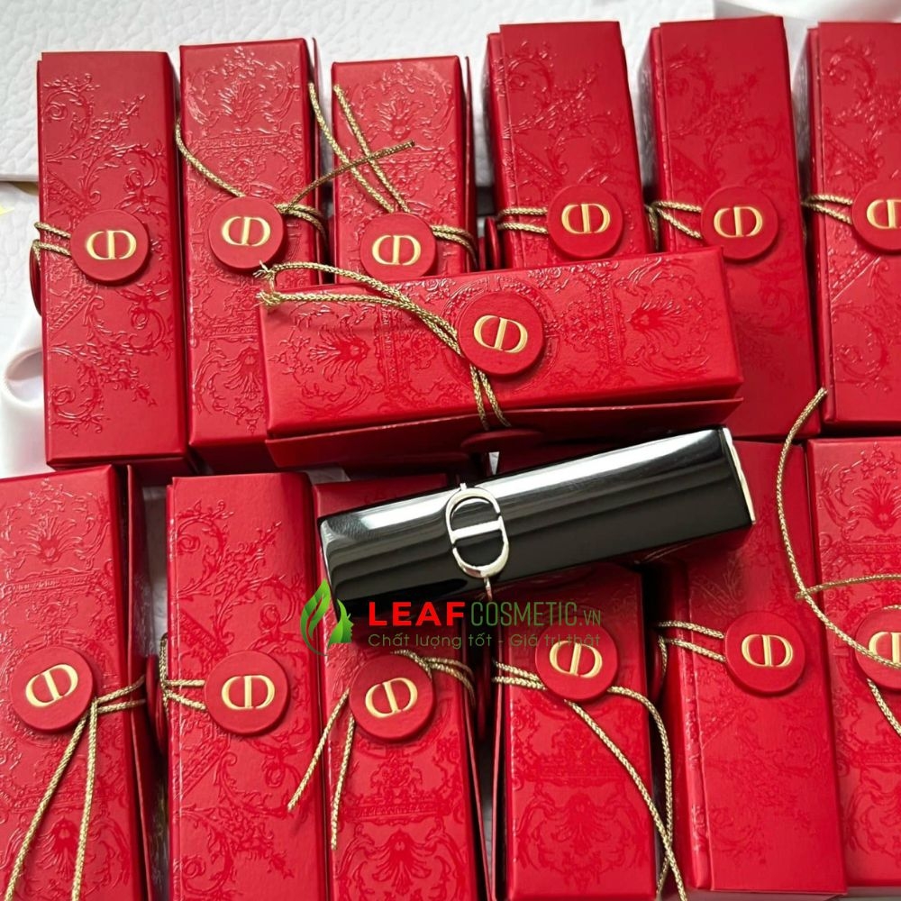 Son Thỏi Dior Rouge Velvet  777 Fahrenheit - Đỏ Cam (Nắp Nam Châm Vỏ giấy đỏ Limited)