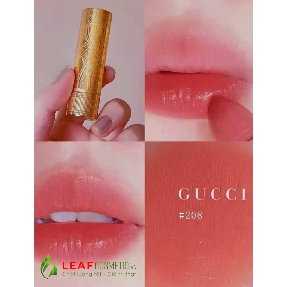 Son Thỏi Gucci 208 They Met in Argentina Satin - Hồng Đất