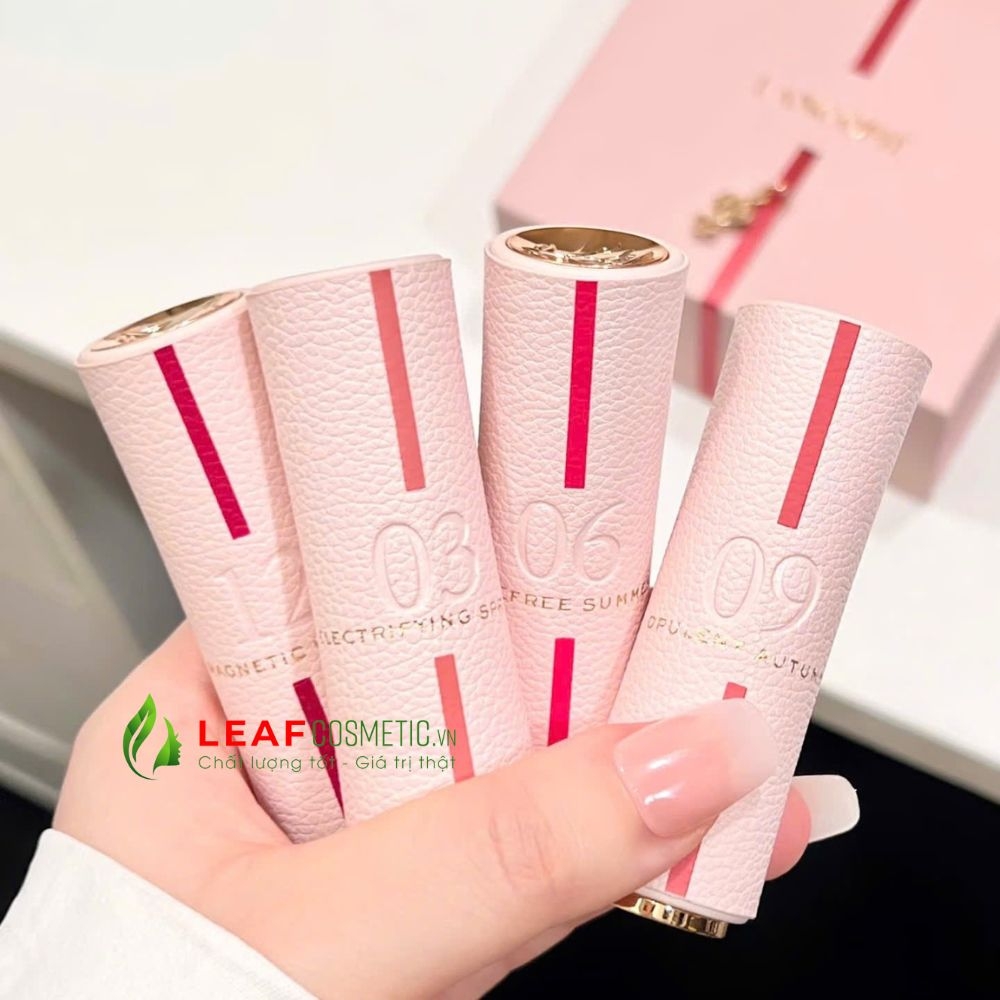 Son Lancome L'Absolu Rouge Drama Matte 03 Electrifying Spring - Hồng Đào Baby (Phiên bản Limited 2025)