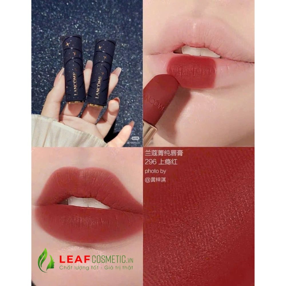 Son Lancome L'Absolu Rouge Drama Matte 296 Rouge Dramaphoria - Đỏ Đất