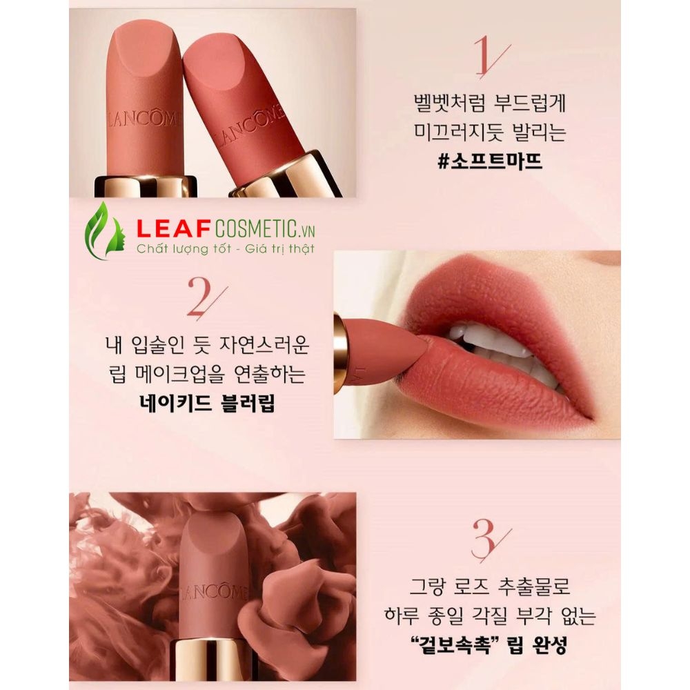 Son Thỏi Lancôme L'Absolu Rouge Intimatte 299 French Cashmere - Cam Đỏ Gạch