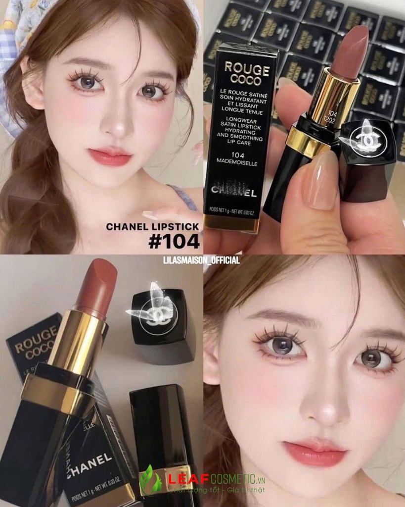 Son CHANEL Rouge Coco 104 Mademoiselle Mini - Hồng Đất Nude