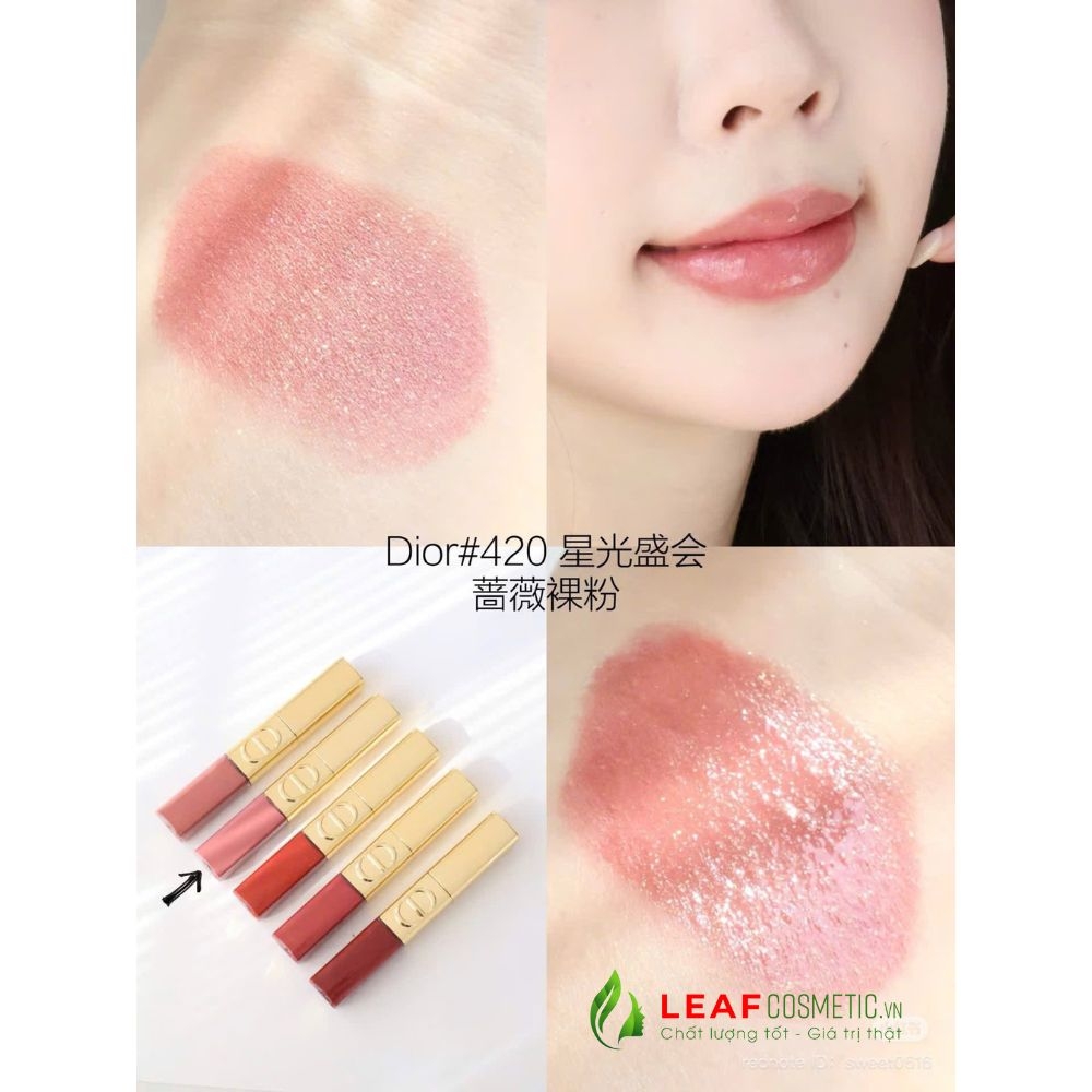 Son Kem Dior Rouge Dior Sequin Liquid Duo 420 - Hồng Ánh Sao (Limited Edition)