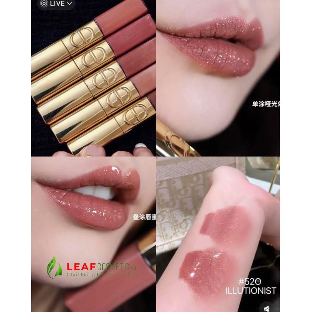 Son Kem Dior Rouge Dior Sequin Liquid Duo 520 - Hồng San Hô (Limited Edition)