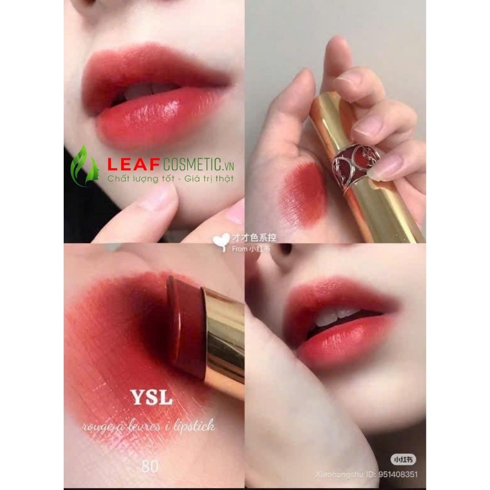 Son Dưỡng YSL Rouge Volupte Shine 80 Chili Tunique - Đỏ Gạch