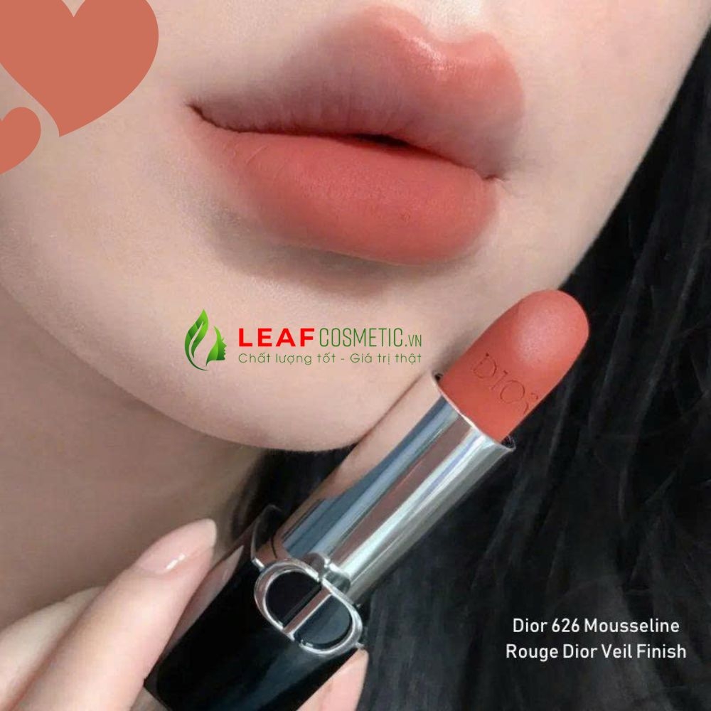 Son Thỏi Dior Rouge Dior Veil 626 Mousseline - Cam Gạch