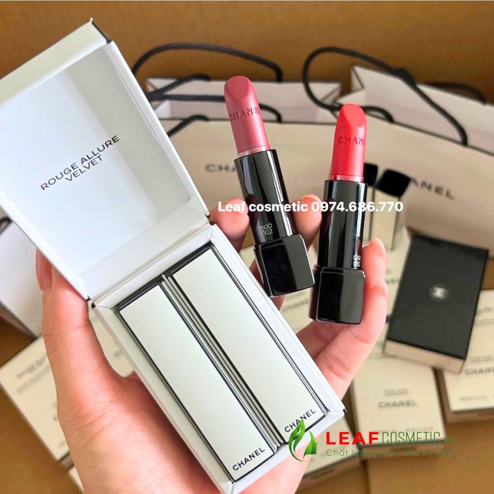 Set Quà Valentine 2026 - Set 2 Son Chanel Limited Vỏ Trắng