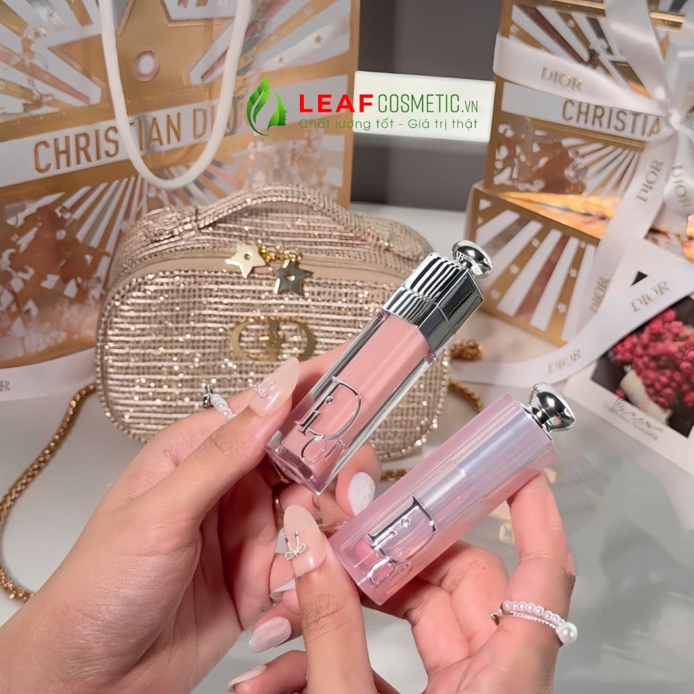 Set son dưỡng DIOR holiday 2025 (set 2 son kèm túi vàng)