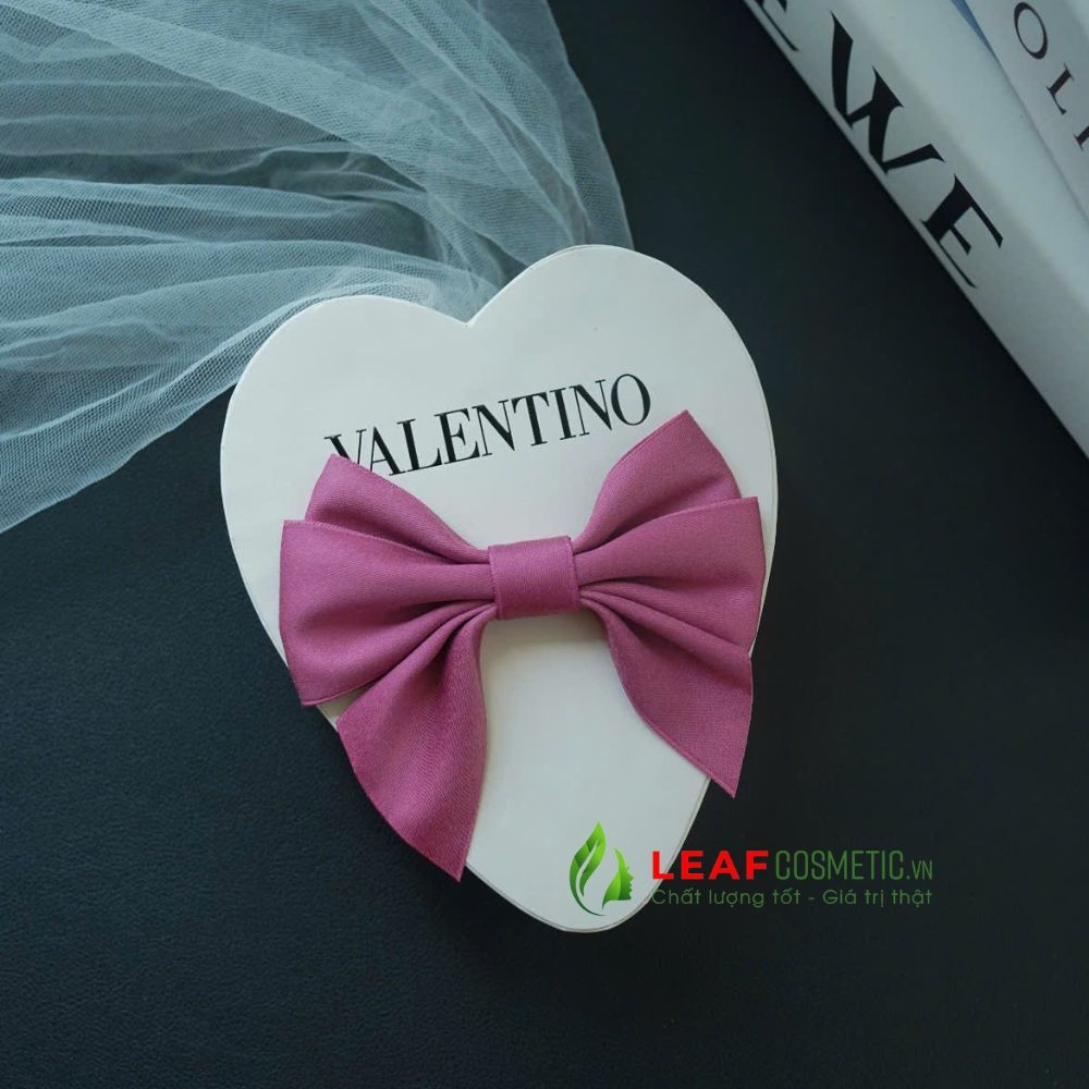 Set Valentino Limited 2025 – Son Dưỡng Rosso Valentino Lip Balm 120R - Hồng Đất + Hộp Trái Tim