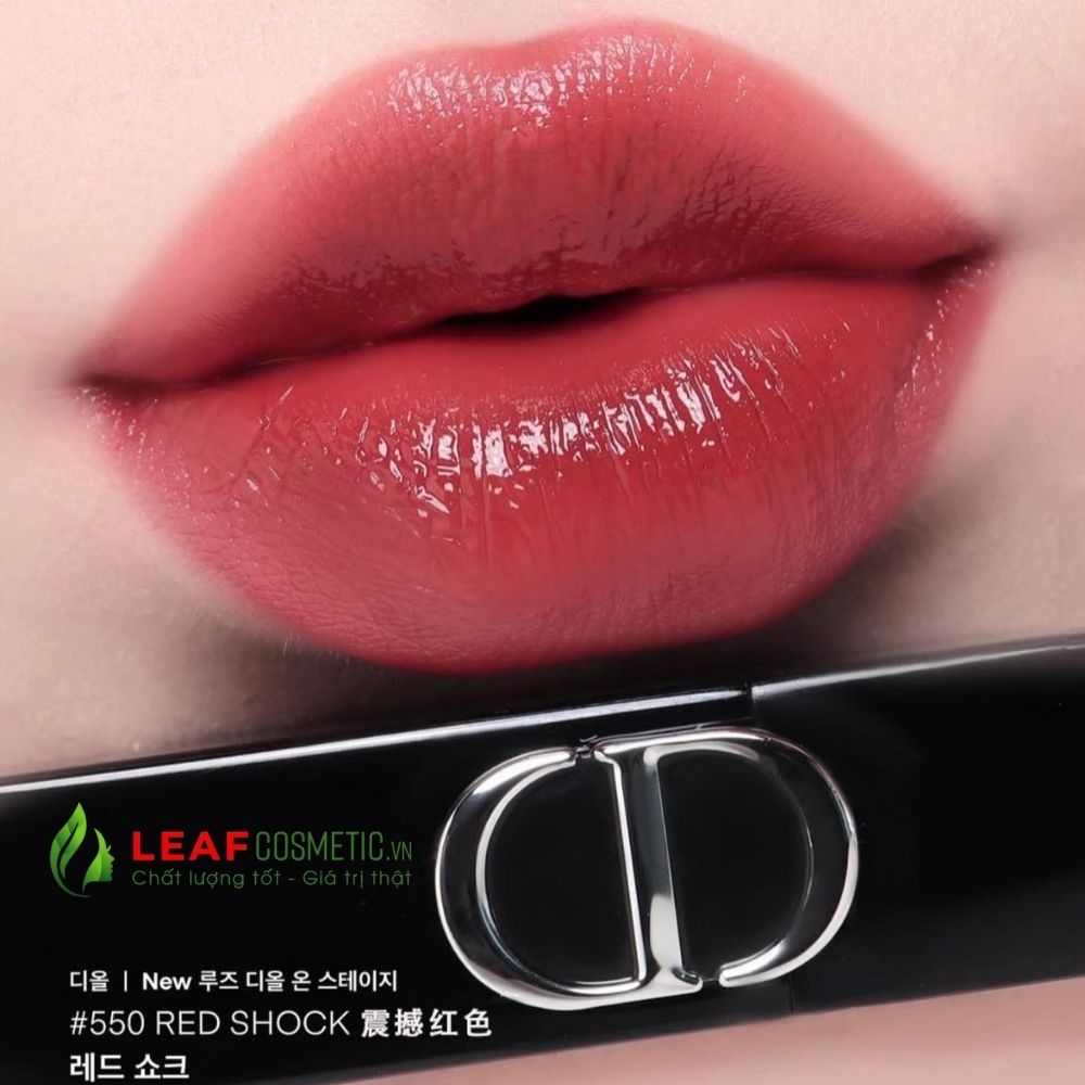 Son Thỏi Dior Rouge Dior On Stage 550 Red Shock Shine - Đỏ Gạch