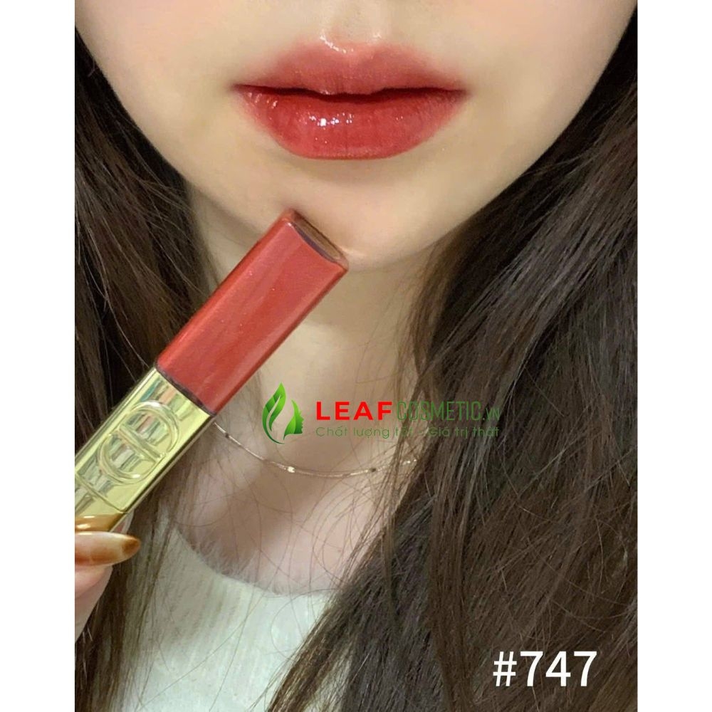 Son Kem Dior Rouge Dior Sequin Liquid Duo 747 – Đỏ San Hô (Limited Edition)