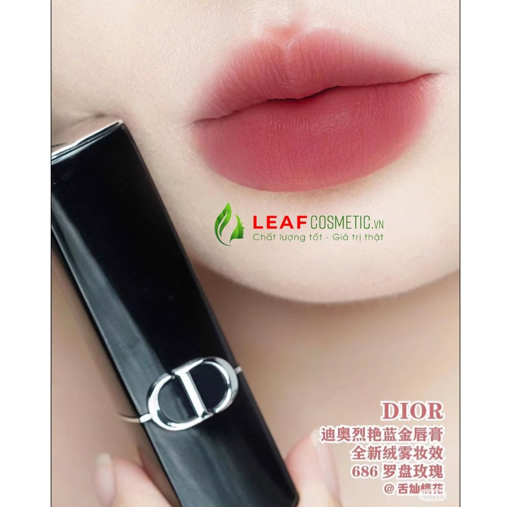 Son Thỏi Dior Rouge Dior Veil 686 Reve Rose – Hồng Gỗ