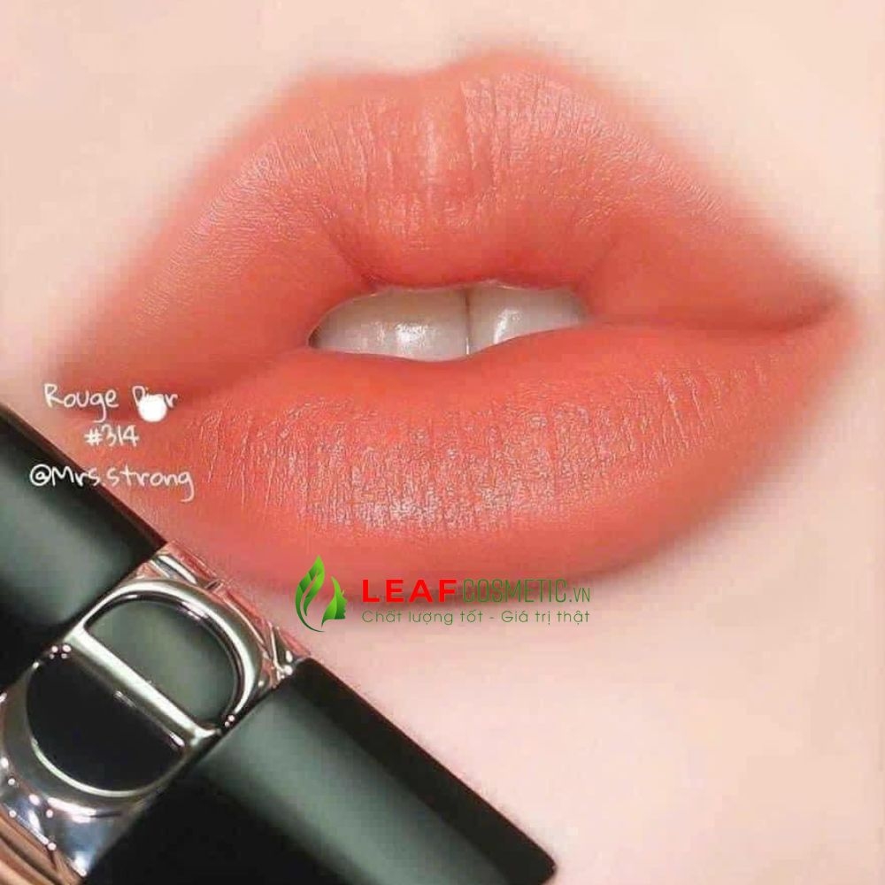 Son Thỏi Dior Rouge Velvet 314 Grand Bal - Cam Gạch (Nắp Nam Châm)