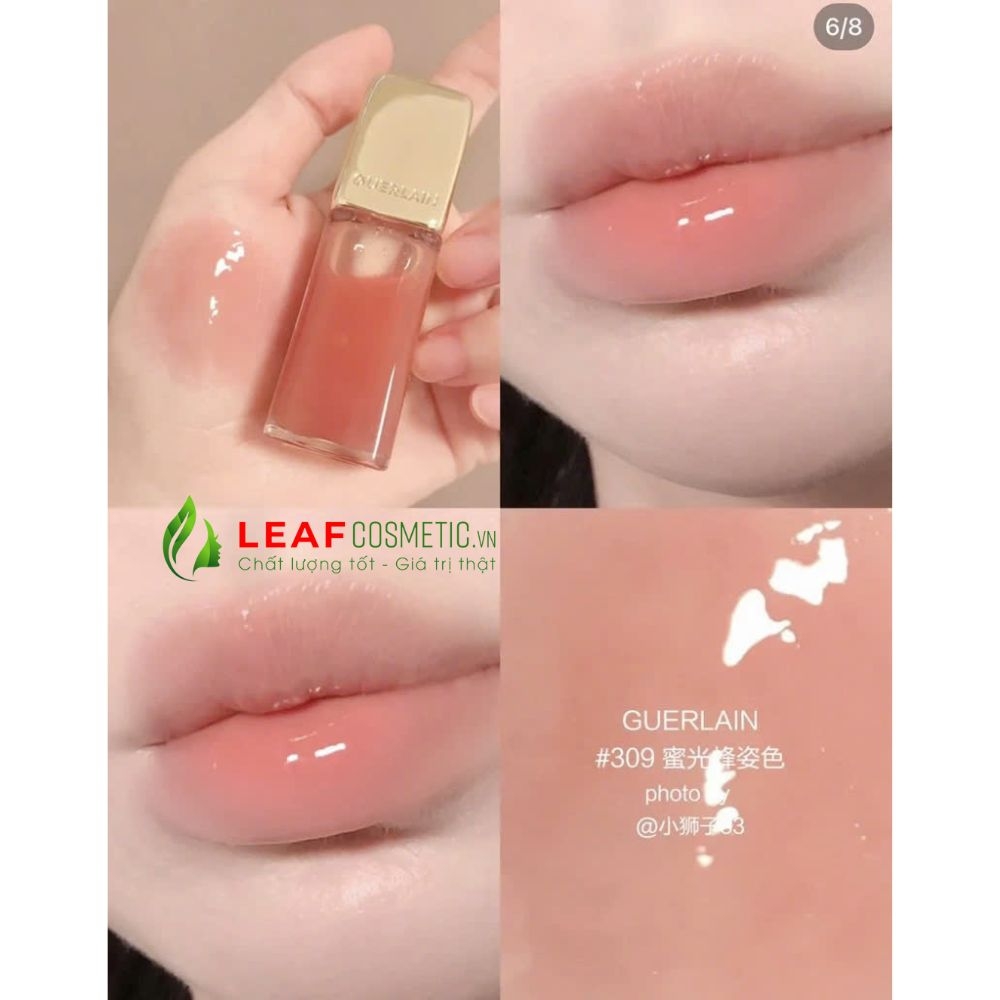 Son Dưỡng Guerlain KissKiss Bee Glow Oil 309 Honey Glow - Hồng Đào