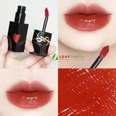 Son Kem YSL The Inks Vinyl Cream 416 Psychedelic Chili - Đỏ Cam Cháy