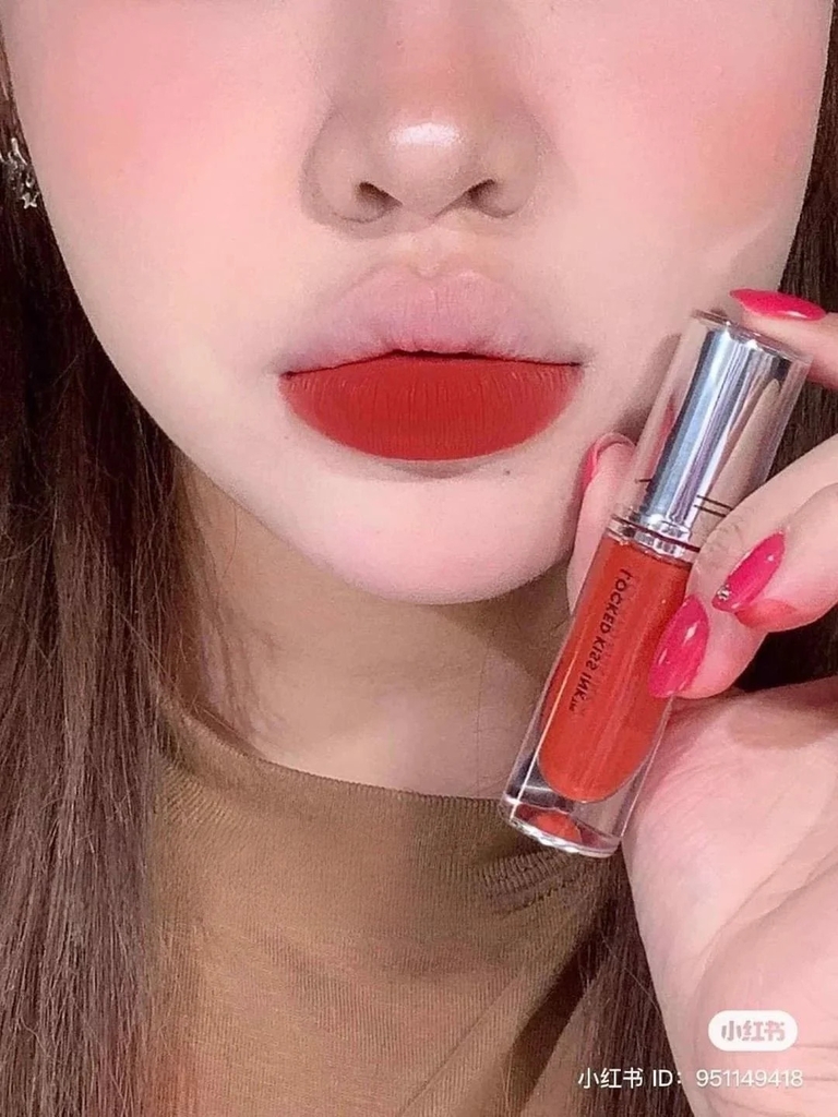 Son Kem MAC Locked Kiss Ink 24h 95 Vicious - Đỏ Cam ( Khóa Màu, Chống Lem )
