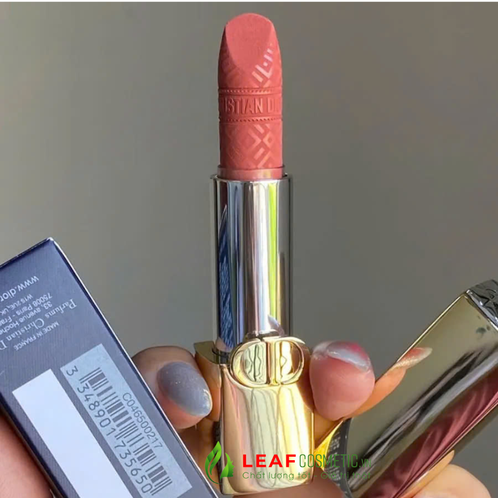 Son Thỏi Dior Rouge Dior 217 Velvet - Hồng Cam Đất | Limited Edition Golden Case