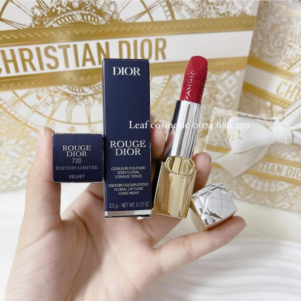 Son Thỏi Dior Rouge Dior 720 Velvet - Đỏ Hồng Nâu | Limited Edition Golden Case