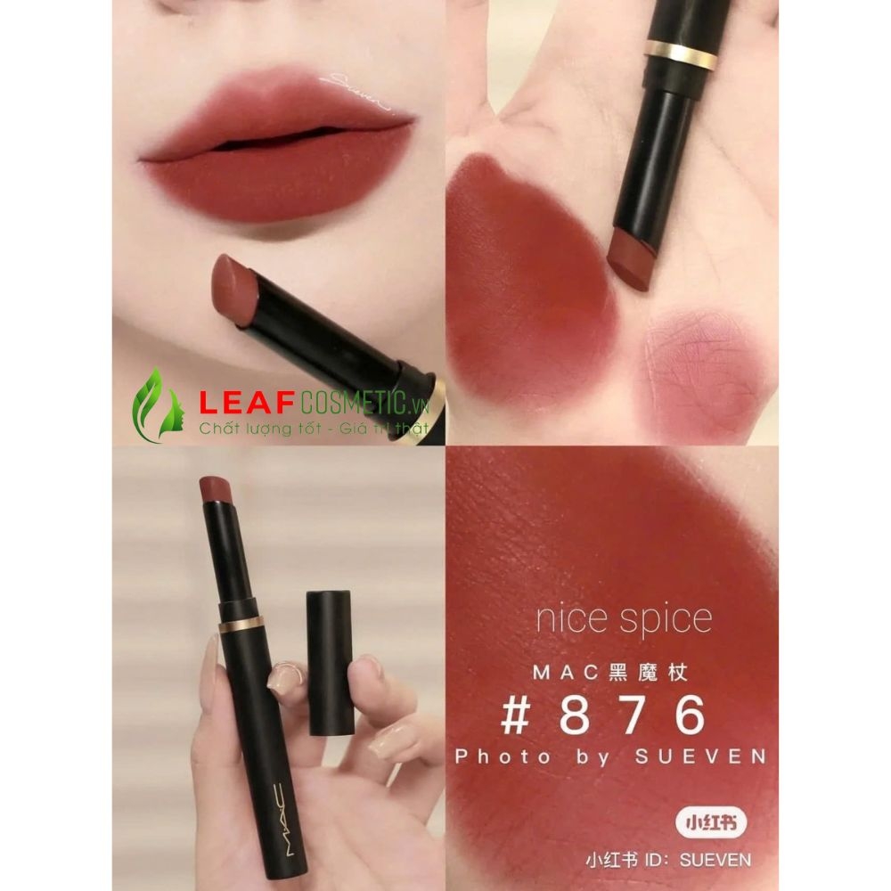 Son Thỏi MAC 876 Nice Spice - Đỏ Nâu