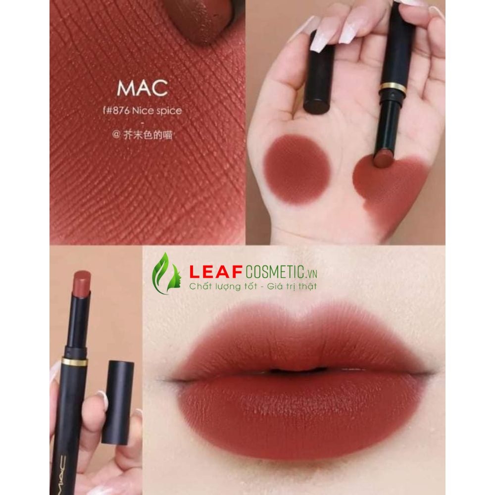 Son Thỏi MAC 876 Nice Spice - Đỏ Nâu