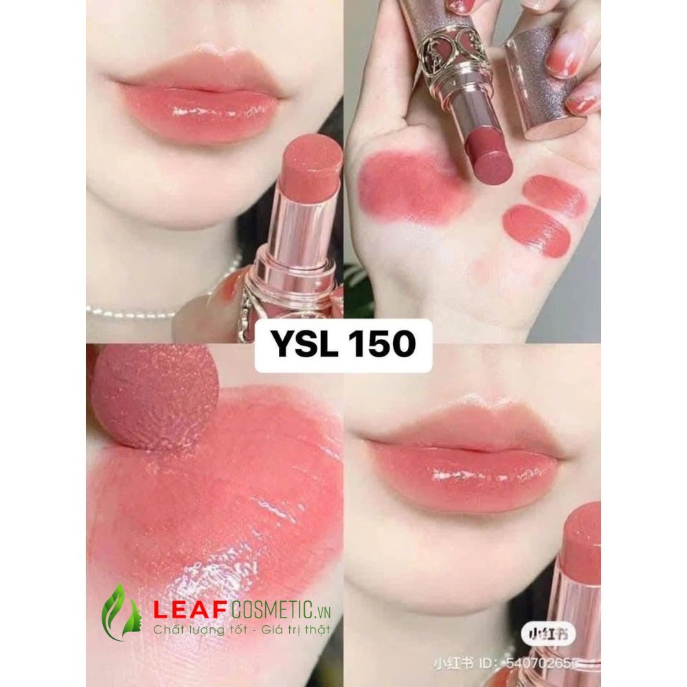 Son YSL Màu 150 Nude Lingerie Nude Ấm – Rouge Volupté Shine