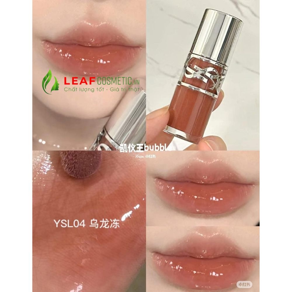 Son YSL Loveshine Plumping Lip Oil Gloss 04 Honey Pure Love - Cam Nude