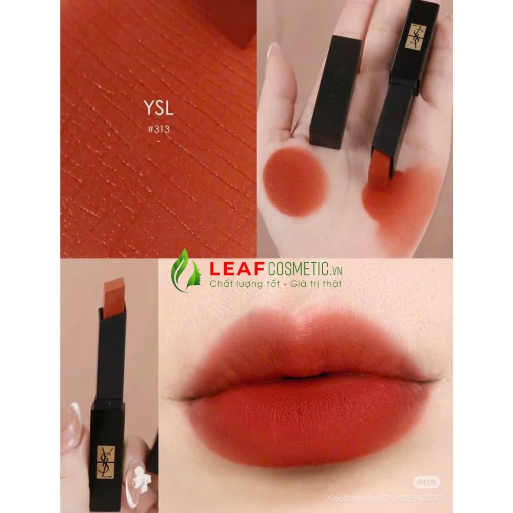 Son YSL Slim 313 Irreverent Cinnamon – Đỏ Cam Cháy