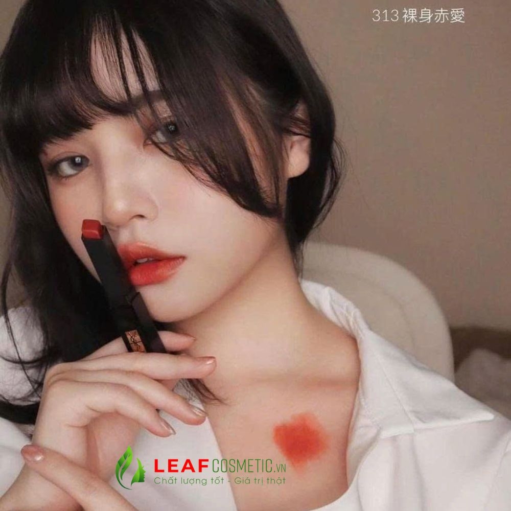 Son YSL Slim 313 Irreverent Cinnamon – Đỏ Cam Cháy