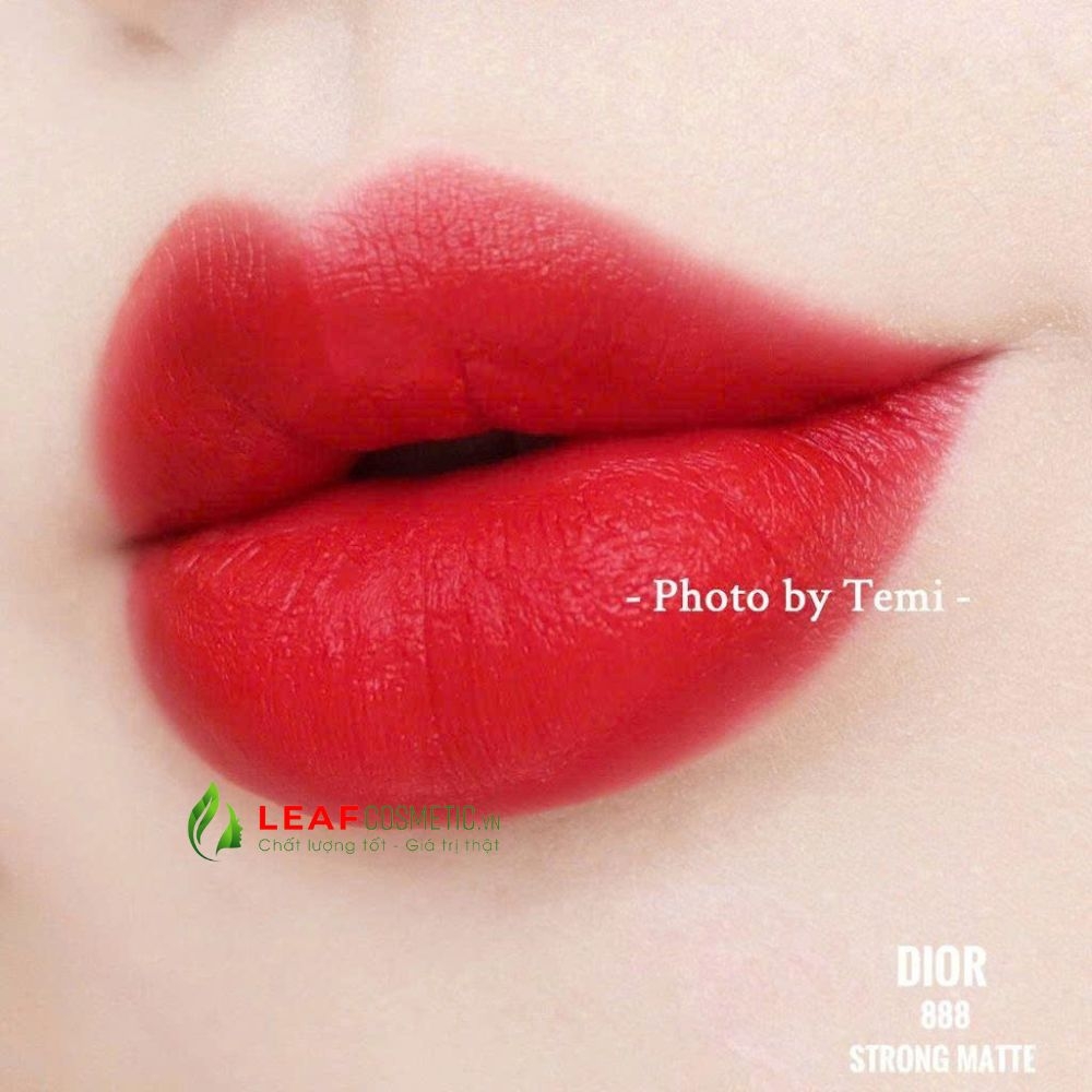 Son Thỏi Dior Rouge Velvet 888 Strong Red - Đỏ Cam (Nắp Nam Châm)