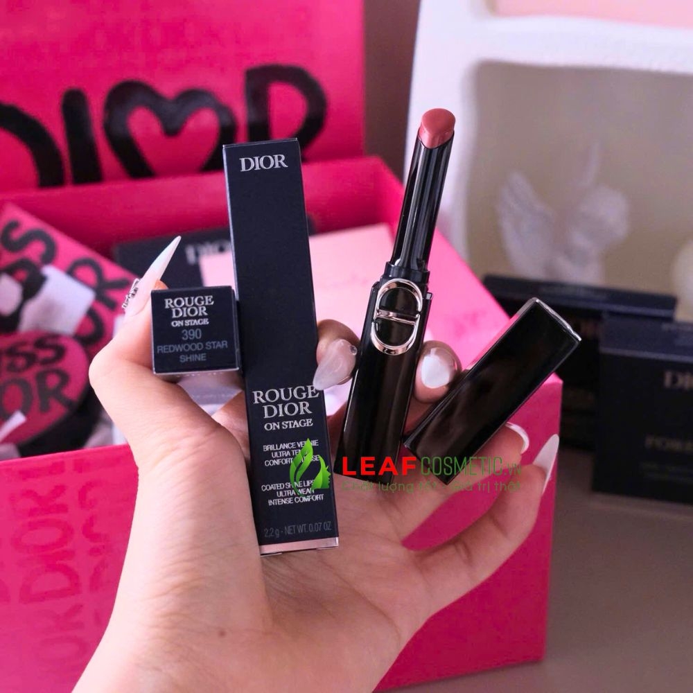 Son Thỏi Dior Rouge Dior On Stage 390 Redwood Star Shine - Màu Đỏ Cam Đất